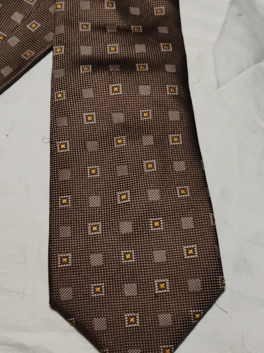 Classic Brown Patterned Men's Tie - Brown Burberry